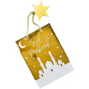 HOOTYBALLOO EID GOLD GIFT BAG WITH STAR TAG PK5