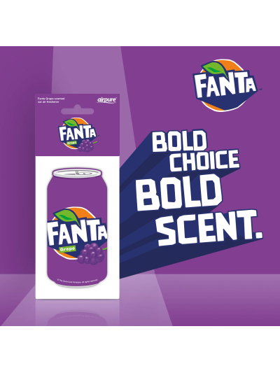 AIRPURE COCA COLA CAR AIR FRESHENER “FANTA GRAPE”