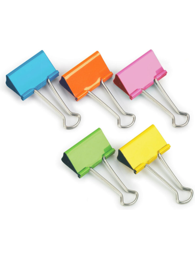 RAPESCO CLRD FOLDBACK CLIPS 41MM ASST10S