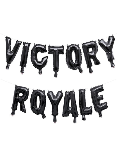UNIQUE 8" FORTNITE VICTORY ROYALE LETTER FOIL BALLOON