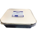 FOIL SQUARE DISH & LID 24CMX24CM(2D+L) PK4