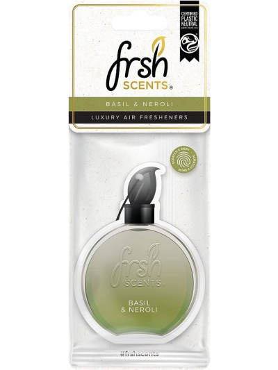 FRESH SCENTS BASIL & NEROLI LUXURY 2D CAR AIR FRESHENER