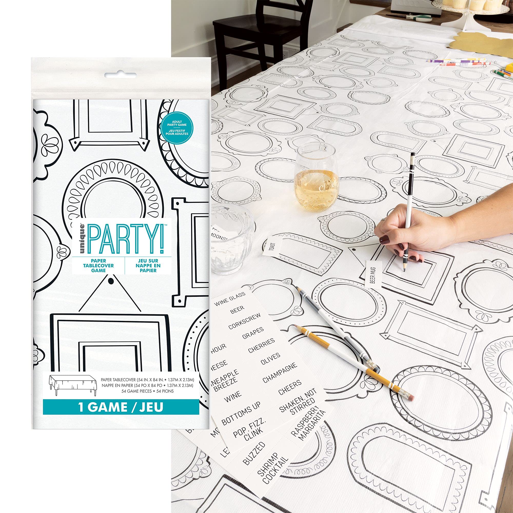UNIQUE 54"X84" GAME PAPER TABLECOVER