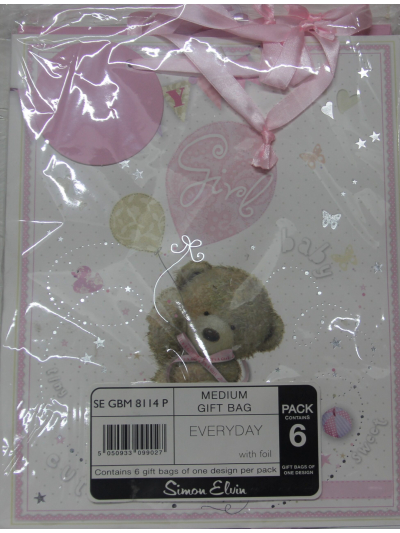S/ELVIN MEDUIM BABY GIRL G/BAGS W/FOIL 6