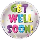 UNIQUE 18" BRIGHT GET WELL FOIL BALLOON