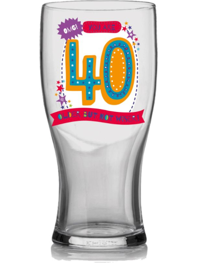 VIBE 40TH PINT GLASS