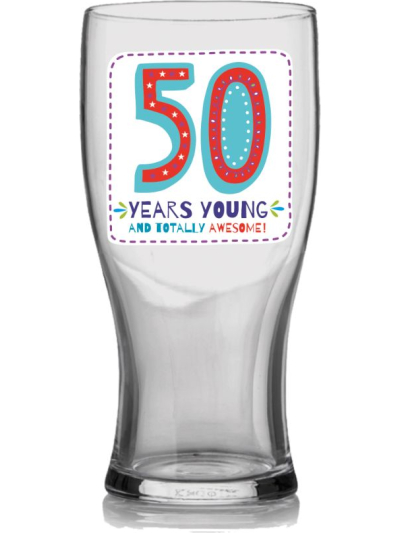 VIBE 50TH PINT GLASS
