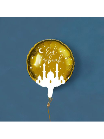 GOLD EID MUBARAK 20IN FOIL BALLOON