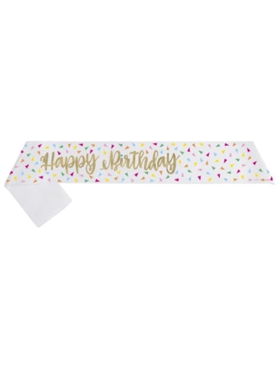 UNIQUE GOLD FOIL HAPPY BIRTHDAY SASH