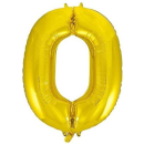 UNIQUE 34"CLASSIC GOLD FOIL NUMBER 0