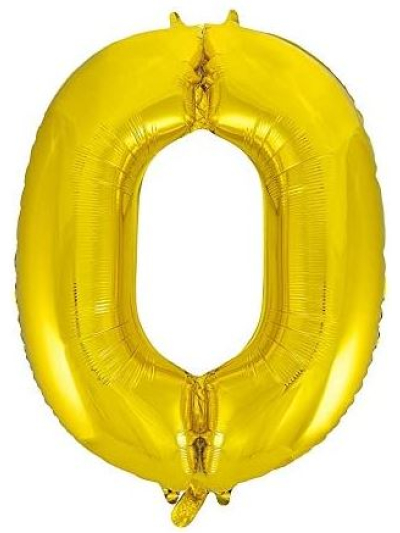 UNIQUE 34"CLASSIC GOLD FOIL NUMBER 0