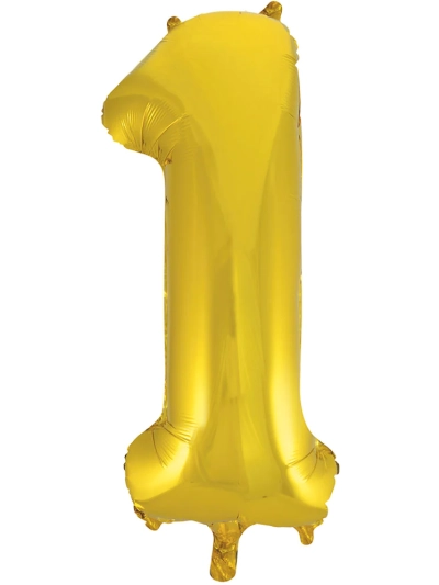 UNIQUE 34" CLASSIC GOLD FOIL NUMBER 1