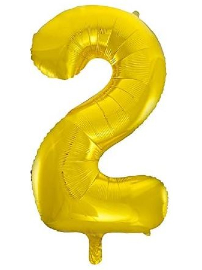 UNIQUE 34" CLASSIC GOLD FOIL NUMBER 2