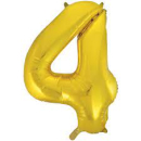 UNIQUE 34" CLASSIC GOLD FOIL NUMBER 4