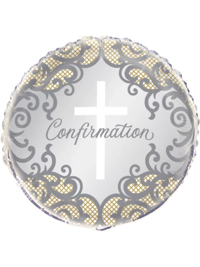 UNIQUE 18"GOLD CROSS CONFIRMATION FOIL BALLOON