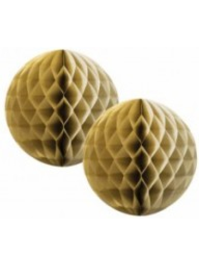 UNIQUE 8" GOLD HONEYCOMB BALL
