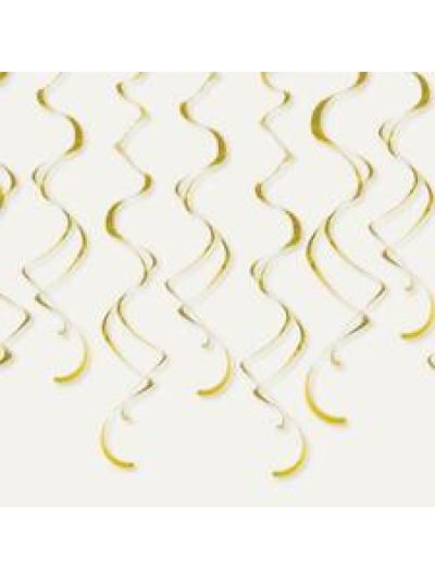 UNIQUE GOLD PLASTIC SWIRL DECORATION