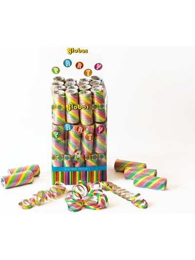 GLOBOS 54 ROLLS X 12 STREAMERS IN DISPLAY