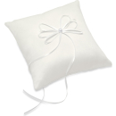 CLUB GREEN IVORY SATIN SQ.RING CUSHION W/RIBBON