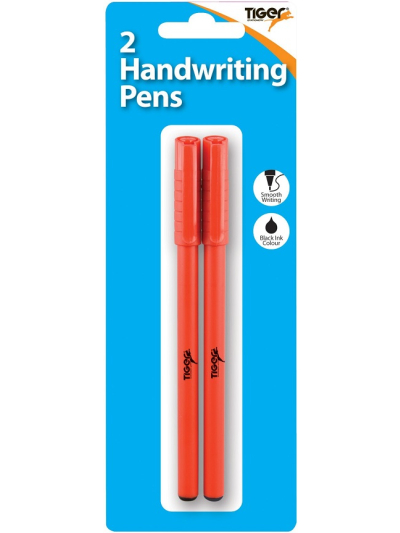 TIGER HANDWRITING PENS BLACK PK2