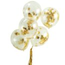 GOLD 12 CONFETTI BALLOONS 5PK