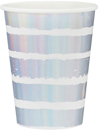 IRID STRIPED PAPER CUPS PK10