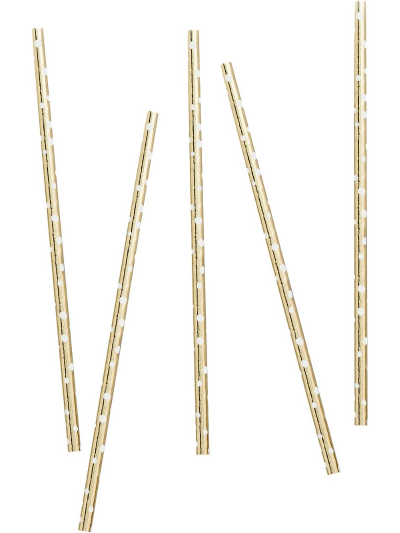 GOLD DOTS STRAWS PK20