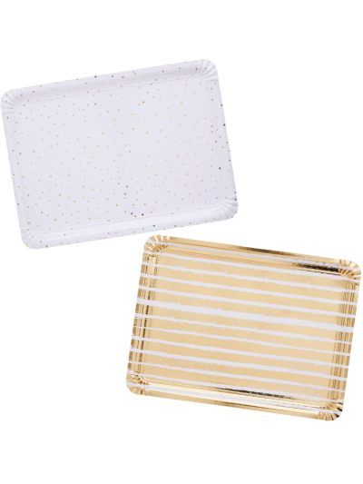 GOLD PAPER TRAYS 4PK