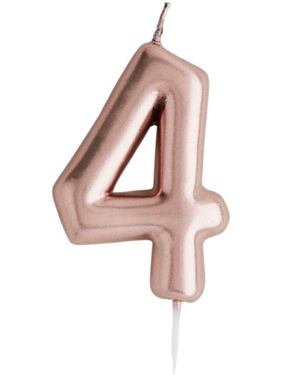 HOOTYBALLOO ROSE GOLD "4" CANDLE