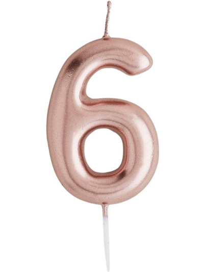 HOOTYBALLOO ROSE GOLD "6" CANDLE