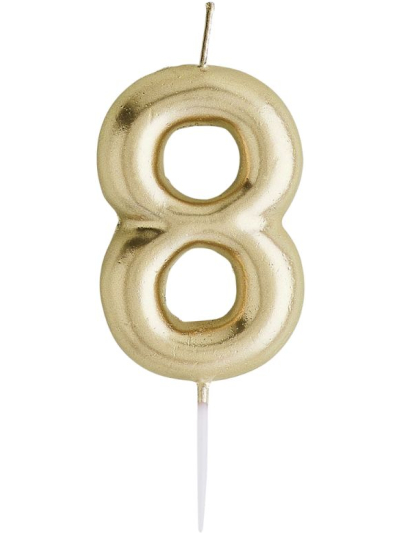 HOOTYBALLOO GOLD "8" CANDLE