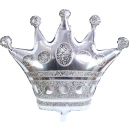SILVER CROWN 35IN FOIL BALLOON