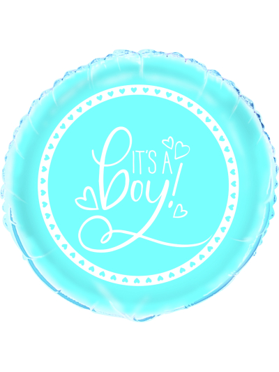 UNIQUE 18″ BLUE HEART IT’S A BOY FOIL BALLOON