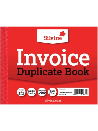 SILVINE 616 4X5 DUPLICATE INVOICE BOOK SOLD SINGLE