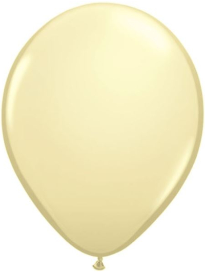 QUALATEX 5" ROUND IVORY SILK BALLOONS PK100