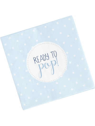 UNIQUE READY TO POP BLUE NAPKINS PK20