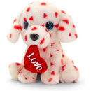 KEEL TOY 20CM HEART PRINT LABRADOR WITH HEART