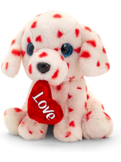 KEEL TOY 20CM HEART PRINT LABRADOR WITH HEART