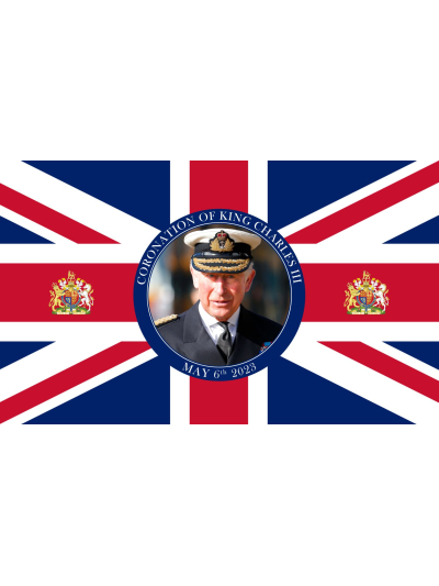 KING CHARLES IMAGE 3FT X 2FT FLAG POLE FIXING