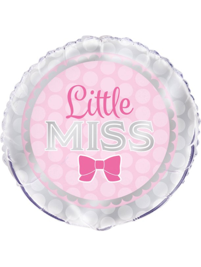 UNIQUE 18" PINK BOW GIRL FOIL BALLOON