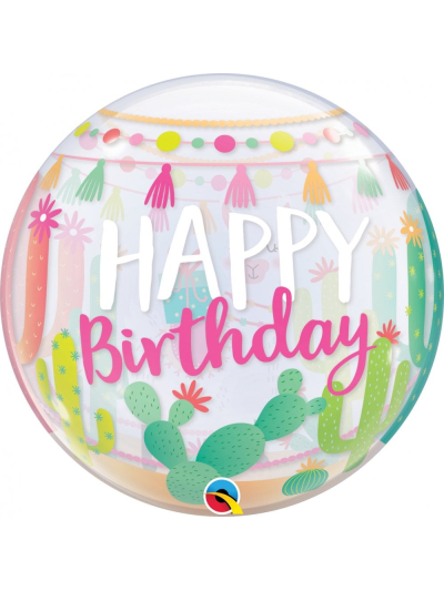 QUALATEX 22″ LLAMA HAPPY BIRTHDAY BUBBLE BALLOON