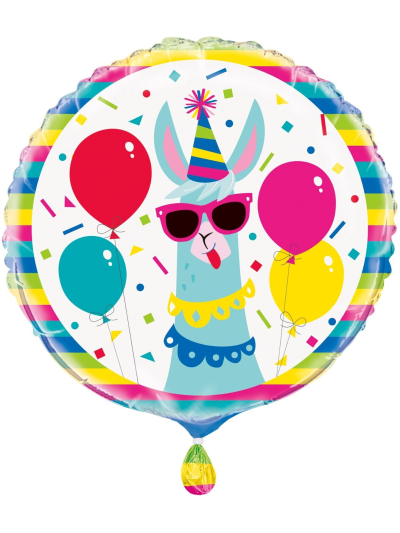 UNQIUE 18" LLAMA BIRTHDAY FOIL BALLOON