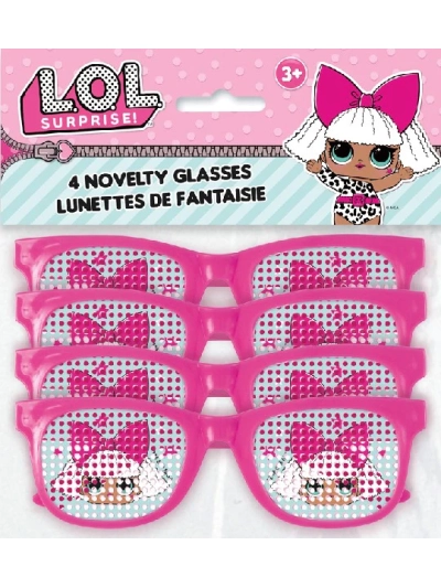 UNIQUE LOL PINDOT NOVELTY GLASSES PK4