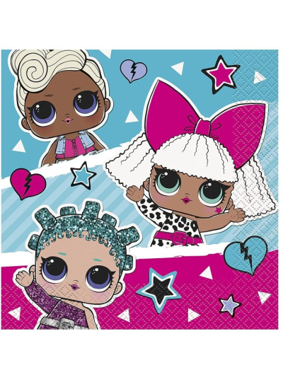 UNIQUE LOL SUPRISE LUN NAPKINS PK16