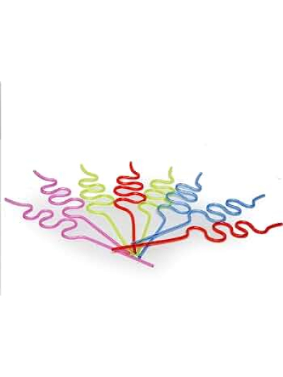 UNIQUE SQUIGGLE LOOP 8 STRAWS