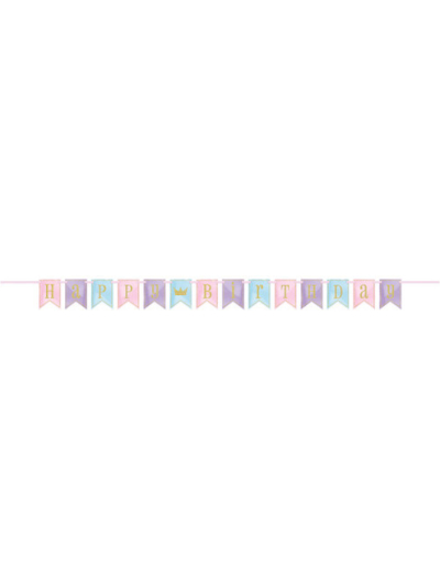 UNIQUE GLITTER MAGIC PRINCESS BIRTHDAY BANNER