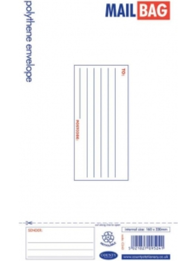 C240 POLYTHENE MAIL BAGS SMALL PK25