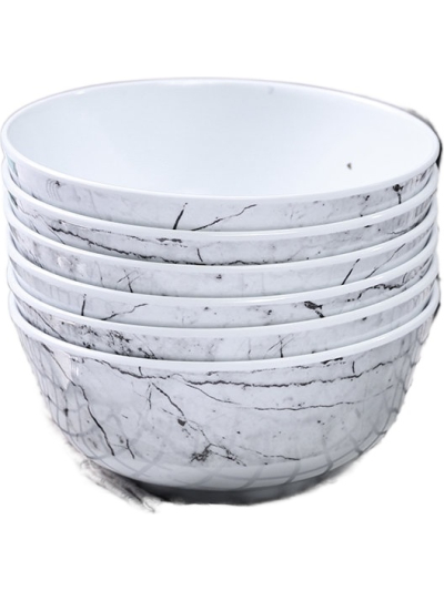 MARBLE DESIGN MELAMINE BOWL 6IN