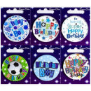 S/ELVIN BADGES BDAY BOY: ASSORTED: SEND ACCORDING TO AVAIBILITY