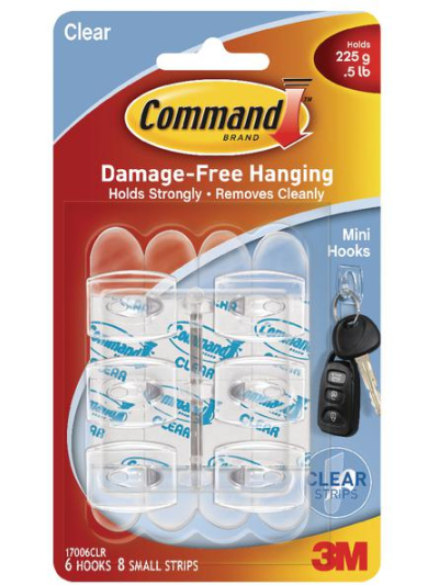 3M COMMAND MINI HOOKS PK6